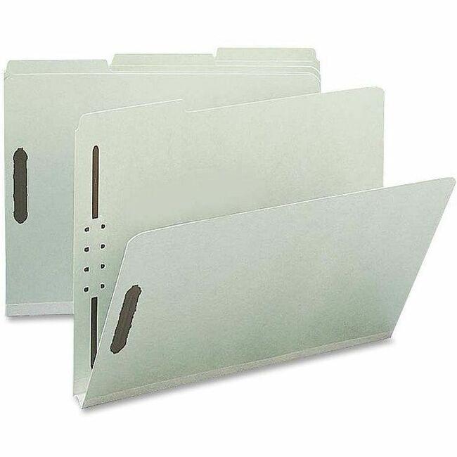 Nature Saver 1/3 Tab Cut Letter Recycled Fastener Folder - 8 1/2" x 11" - 1" Expansion - 2 Fastener(s) - 2" Fastener Capacity for Folder - Top Tab Location - Assorted Position Tab Position - Pressboar. Picture 1