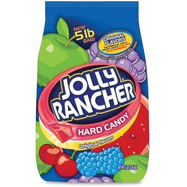 Jolly Rancher Hershey Co. Bulk Bag Hard Candy - Cherry, Watermelon, Grape, Apple, Blue Raspberry - Individually Wrapped - 1 / Bag. The main picture.