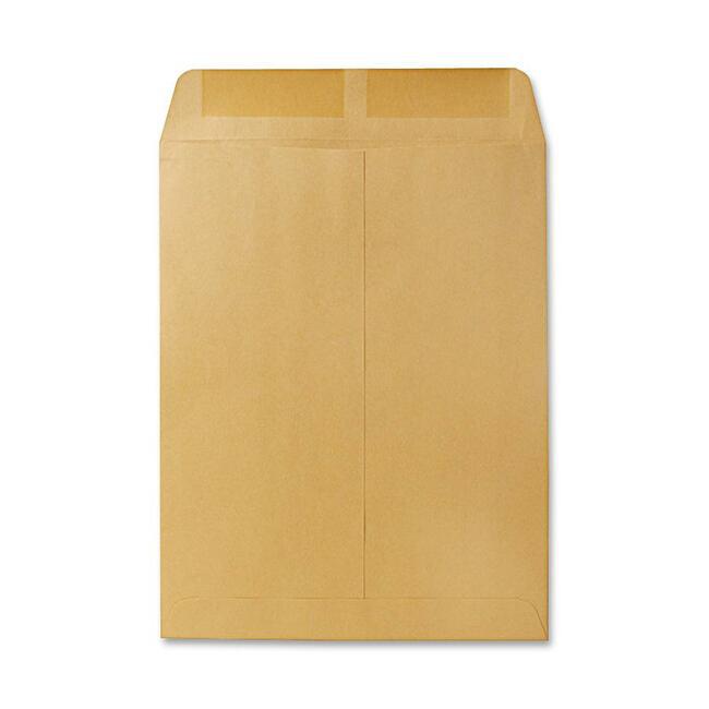 Quality Park 10 x 13 Catalog Envelopes with Gummed Flap - Catalog - #13 1/2 - 10" Width x 13" Length - 28 lb - Gummed - Kraft - 100 / Box - Kraft. Picture 1