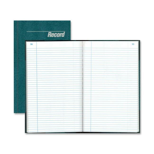 Rediform Granite Series Record Books - 300 Sheet(s) - Gummed - 7.25" x 12.25" Sheet Size - Blue - White Sheet(s) - Blue Print Color - Blue Cover - Recycled - 1 Each. Picture 1