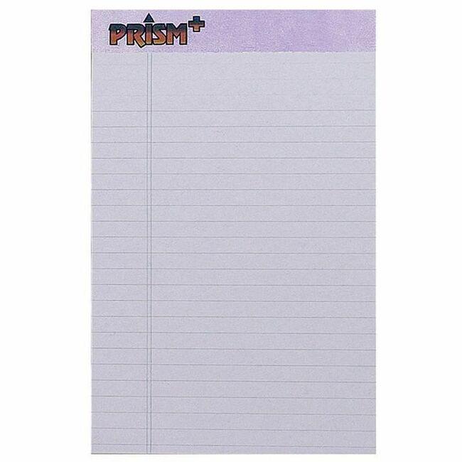 TOPS Prism Plus Legal Pads - Jr.Legal - 50 Sheets - 0.28" Ruled - Jr.Legal - 5" x 8" - Orchid Paper - Chipboard Cover - Hard Cover - 12 / Pack. Picture 1