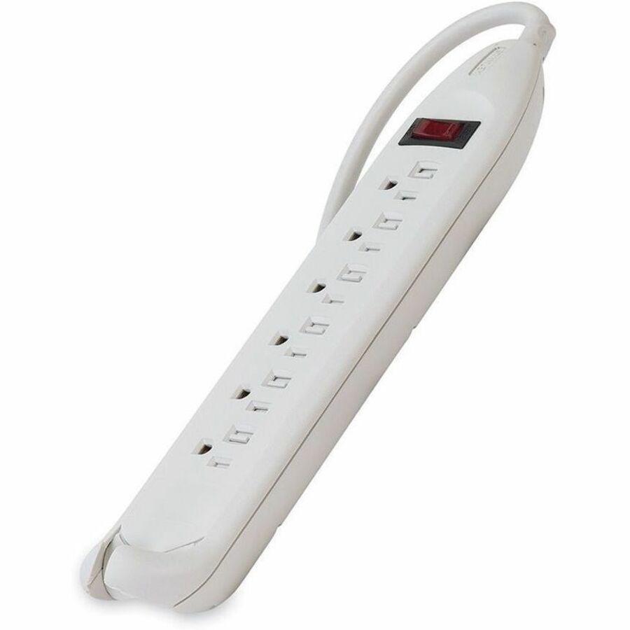 Belkin 6-Outlet Sliding Cover Power Strip - 3-prong - 6 - 12 ft Cord - Beige. Picture 1