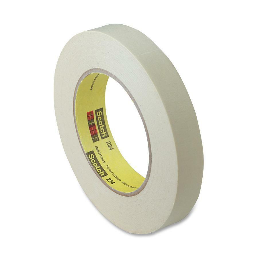 Scotch General-Purpose Masking Tape - 60 yd Length x 0.75" Width - 5.9 mil Thickness - 3" Core - Rubber Backing - 1 / Roll - Tan. Picture 1