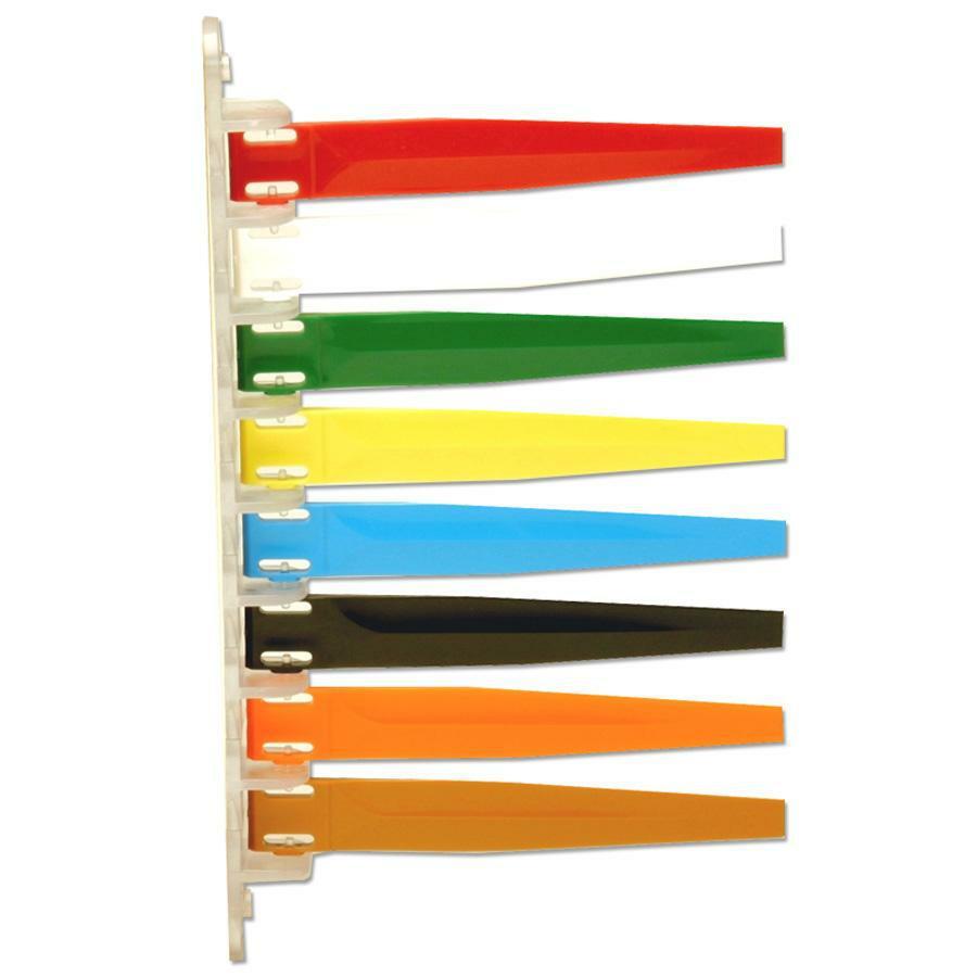 IMC-DIP Exam Room Status Signal Flags - 12.4" x 7.3" - Plastic - Red, White, Green, Yellow, Blue, Black, Orange, Brown. Picture 1