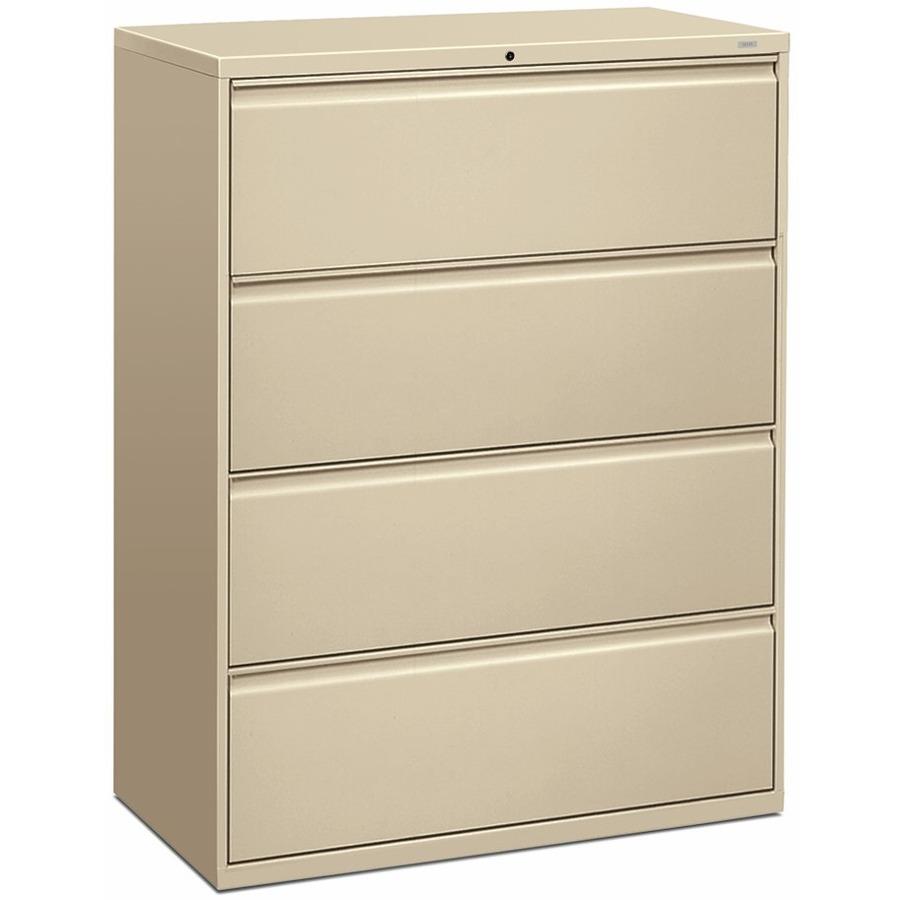 HON Brigade 800 H894 Lateral File - 42" x 18" x 53.3" - 4 Drawer(s) - Finish: Putty. Picture 1