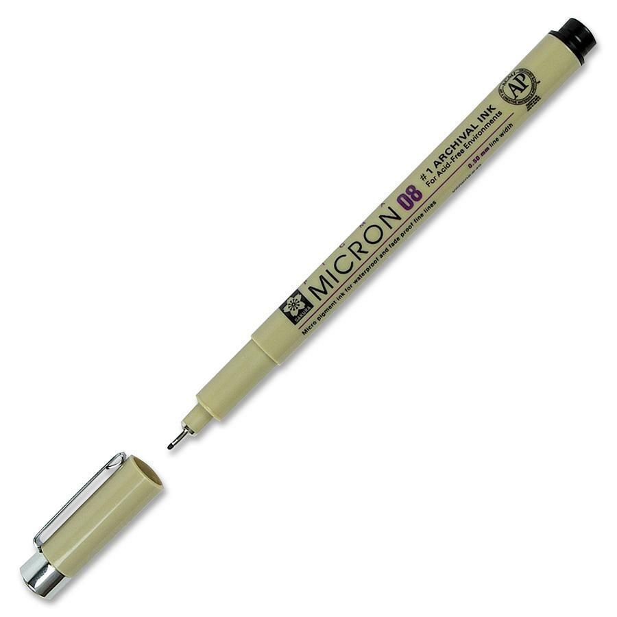 vergeetachtig merk op Ass Sakura of America Pigma .50mm Fade-resistant Micron Pens - Ultra Fine Pen  Point - 0.5 mm Pen Point Size - Black - 1 Each