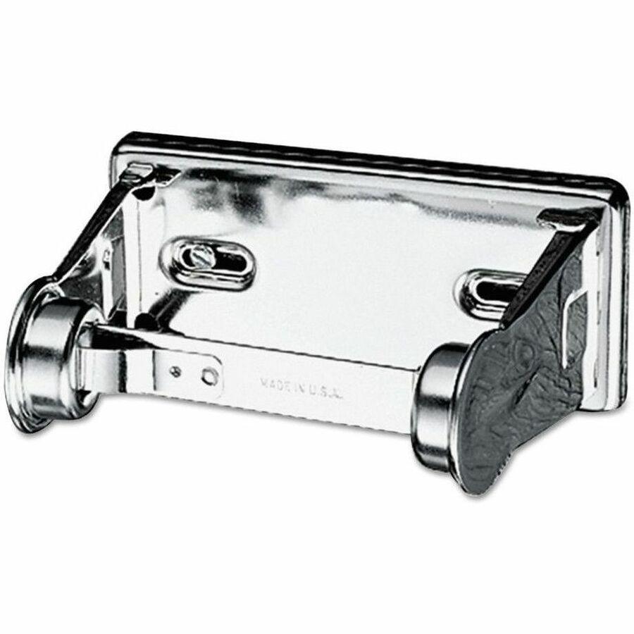 San Jamar Single-roll Toilet Tissue Dispenser - Roll Dispenser - 1 x Roll - 2.8" Height x 6" Width x 4.5" Depth - Steel - Chrome - Lockable, Anti-theft - 1 Each. Picture 1
