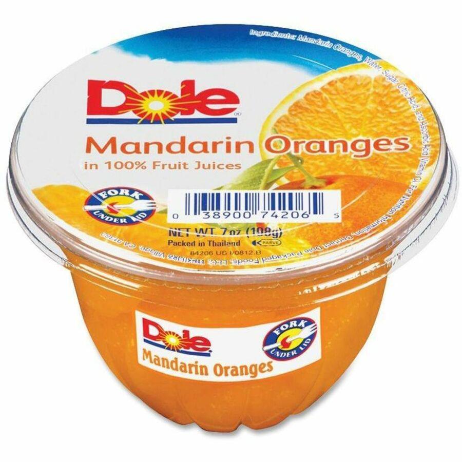 Dole Mandarin Oranges Fruit Cups - Mandarin Orange - 5 lb - 12 / Carton. Picture 1