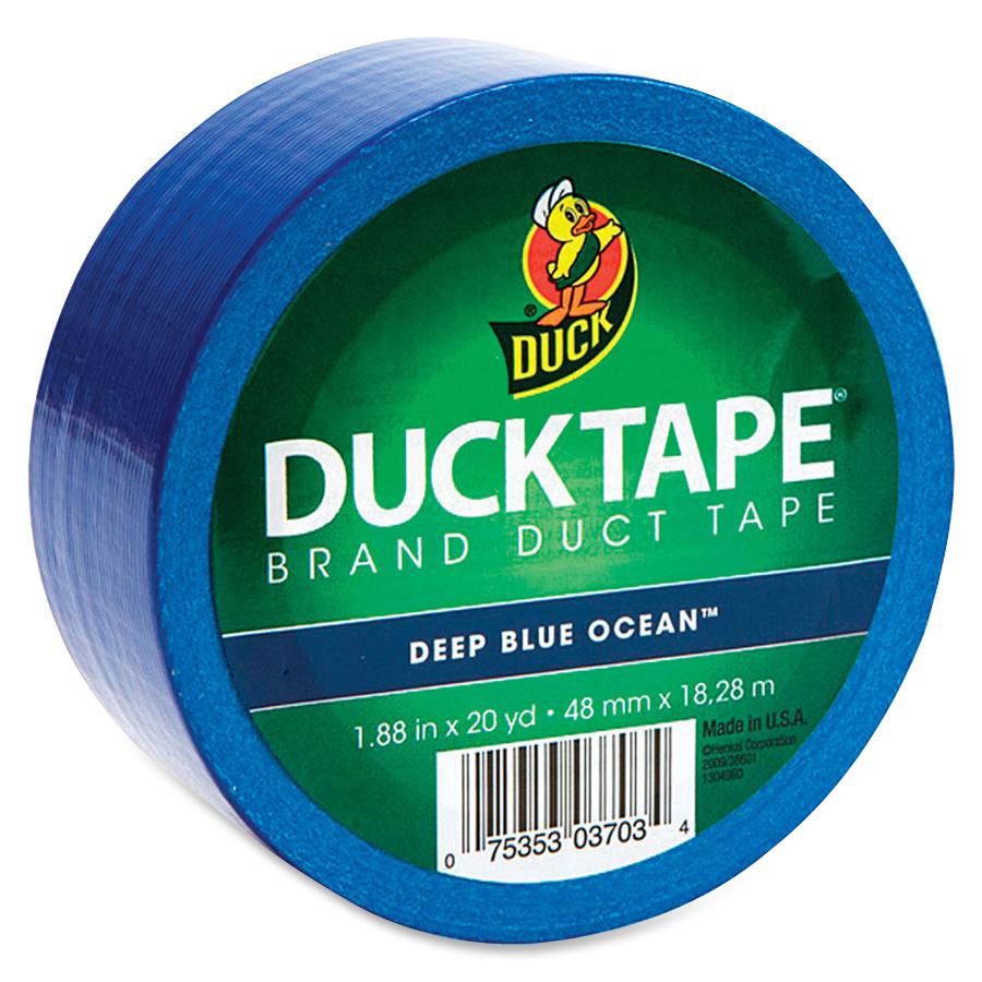Duck Brand Brand Color Duct Tape - 20 yd Length x 1.88" Width - 1 / Roll - Blue. The main picture.