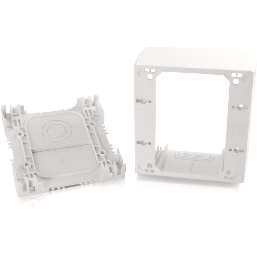 C2G Wiremold Uniduct Double Gang Extra Deep Junction Box - White - White - TAA Compliant. Picture 1
