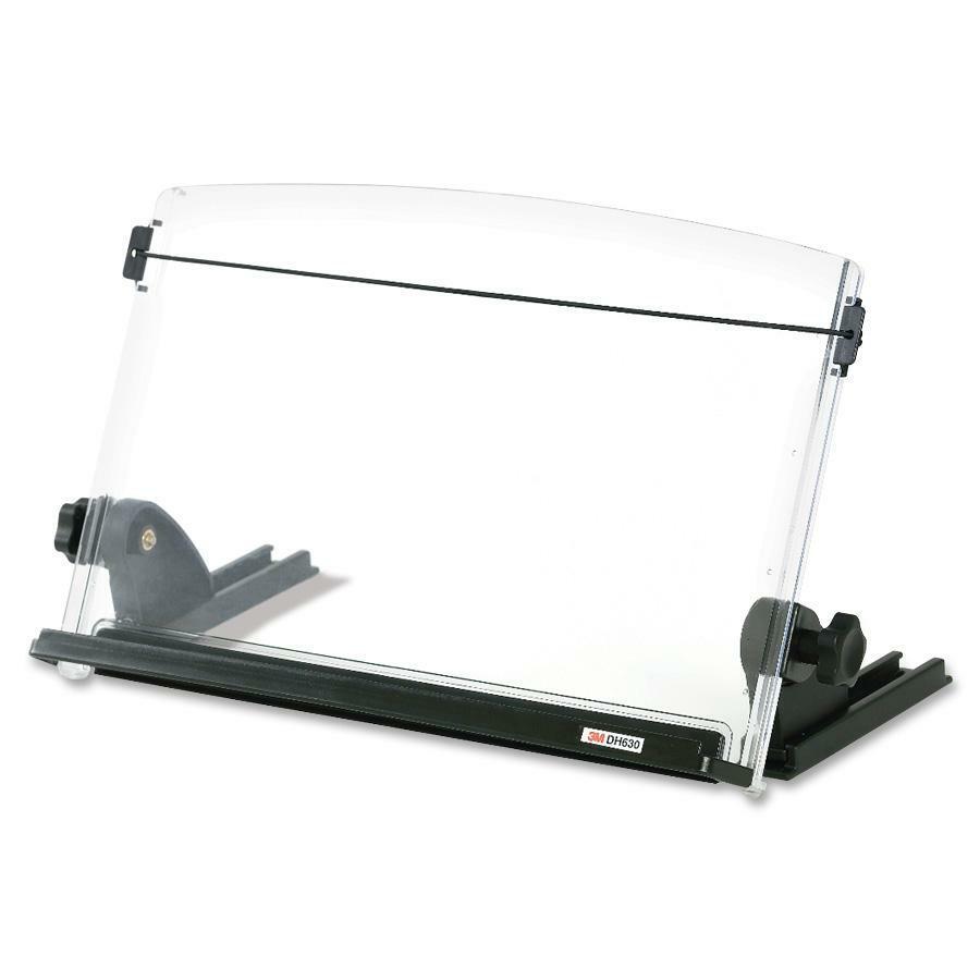 3M In-Line Adjustable Compact Document Holder - 14" Width - Black, Clear. Picture 1