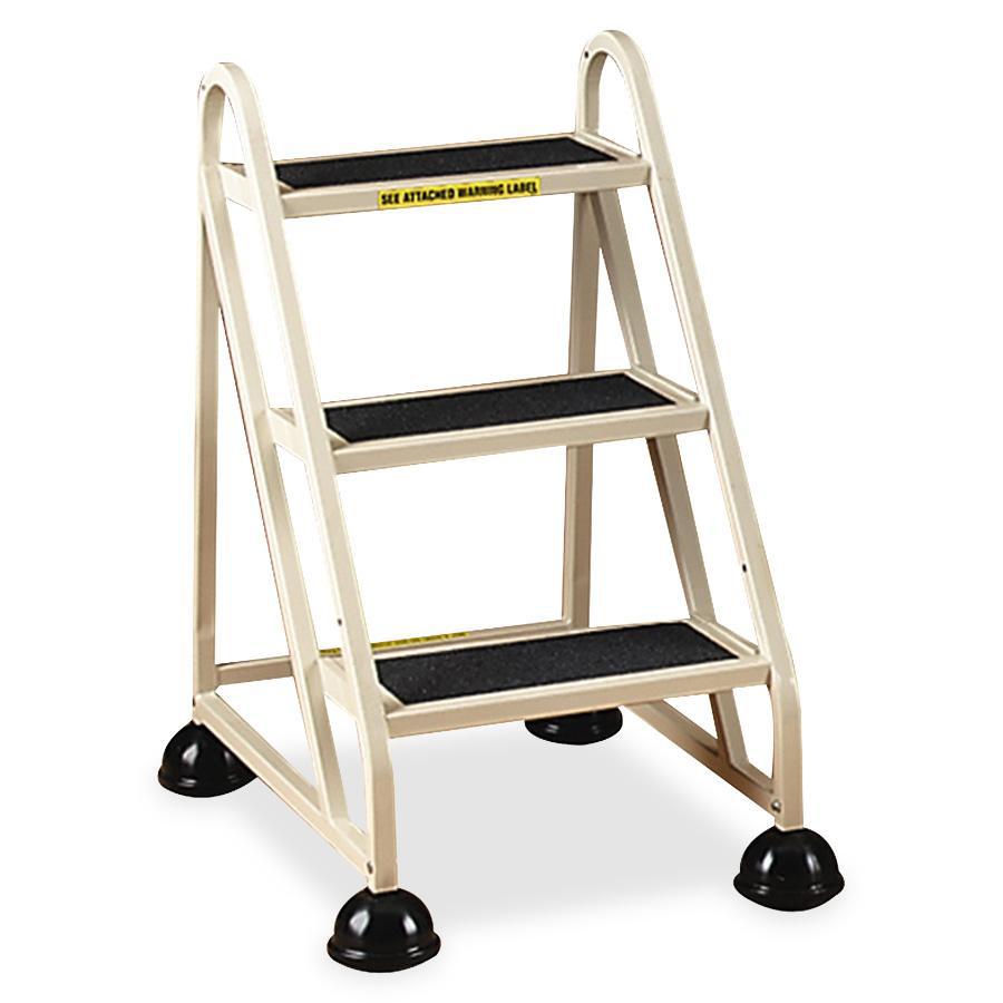 Cramer High-tensile Three-step Aluminum Ladder - 3 Step - 300 lb Load Capacity - 21.5" x 26.5" x 32.5" - Aluminum - Beige. Picture 1