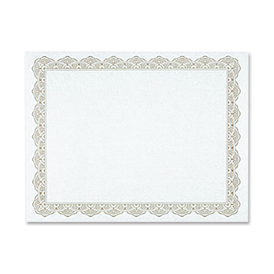 Geographics Blank Award Parchment Certificates - 24 lb - 8.5" x 11" - Inkjet, Laser Compatible - Gold with Gold Border - Parchment Paper - 25 / Pack. The main picture.