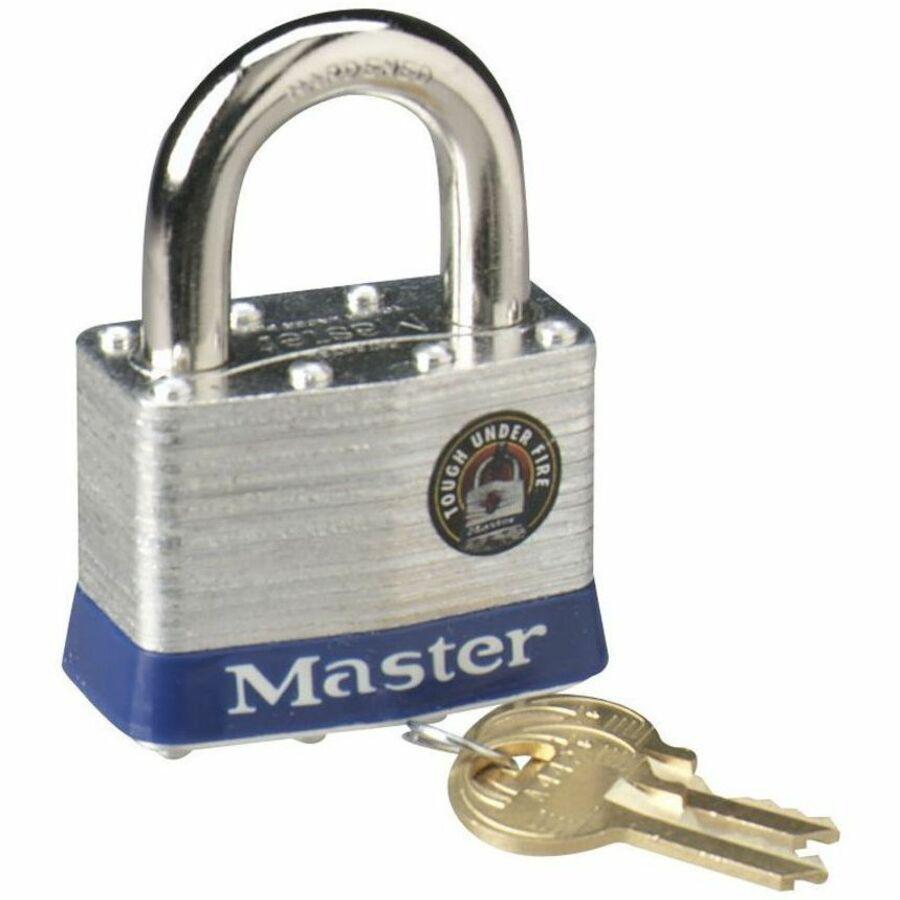 Master Lock 2" Steel Security Padlock - Cut Resistant - Steel - Silver - 1 Each. Picture 1