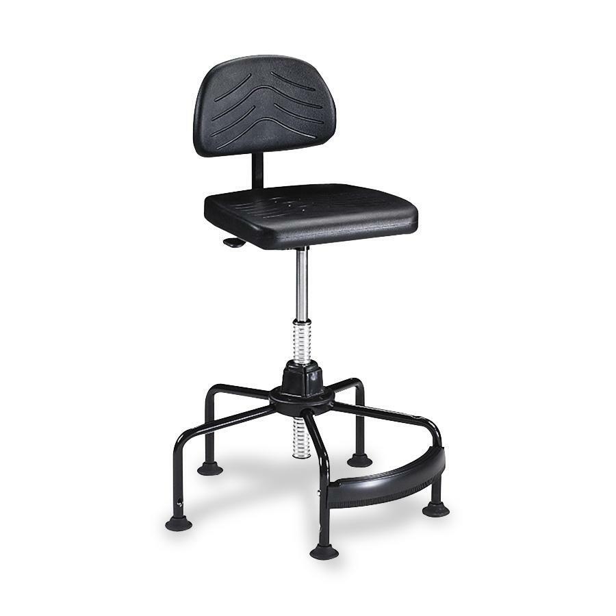 Safco TaskMaster Economy Industrial Chair - Black Polyurethane Seat - Black - 1 Each. Picture 1