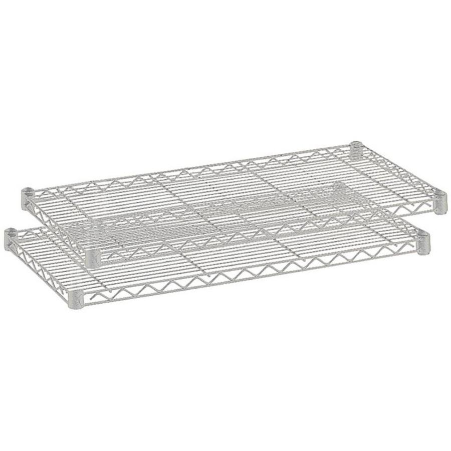 Safco Extra Shelf Pack - 36" x 18" x 1.5" - 2 x Shelf(ves) - 1250 lb Load Capacity - Gray - Powder Coated - Steel. Picture 1