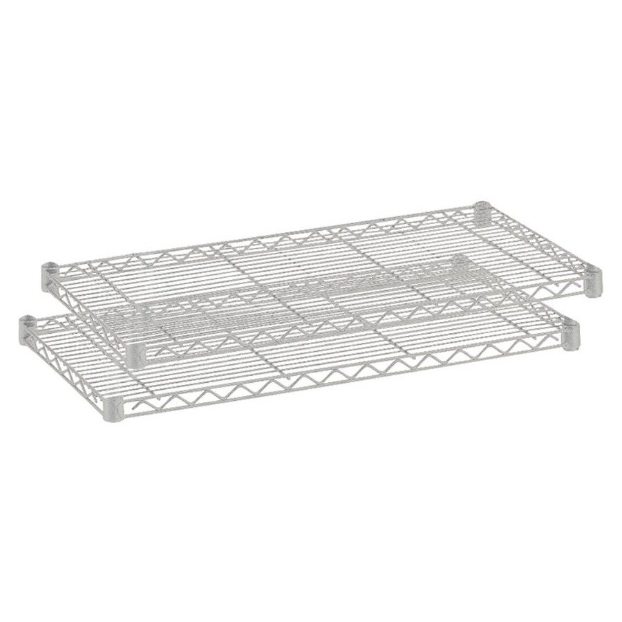 Safco Extra Shelf Pack - 48" x 18" x 1.5" - 2 x Shelf(ves) - 1250 lb Load Capacity - Gray - Powder Coated - Steel. Picture 1