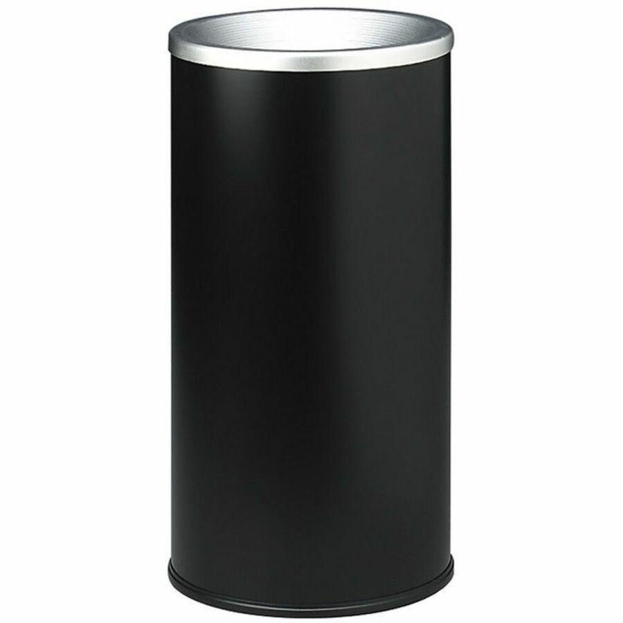 Safco Sand Fill Ash Urns - Round - 10" Opening Diameter - 20" Height - Steel - Black - 1 Each. Picture 1