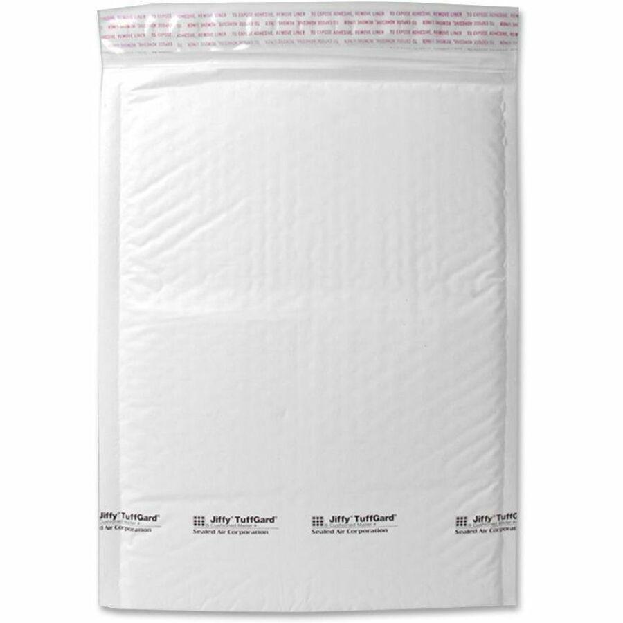 Sealed Air Tuffgard Premium Cushioned Mailers - Bubble - #2 - 8 1/2" Width x 12" Length - Peel & Seal - Poly - 25 / Carton - White. Picture 1