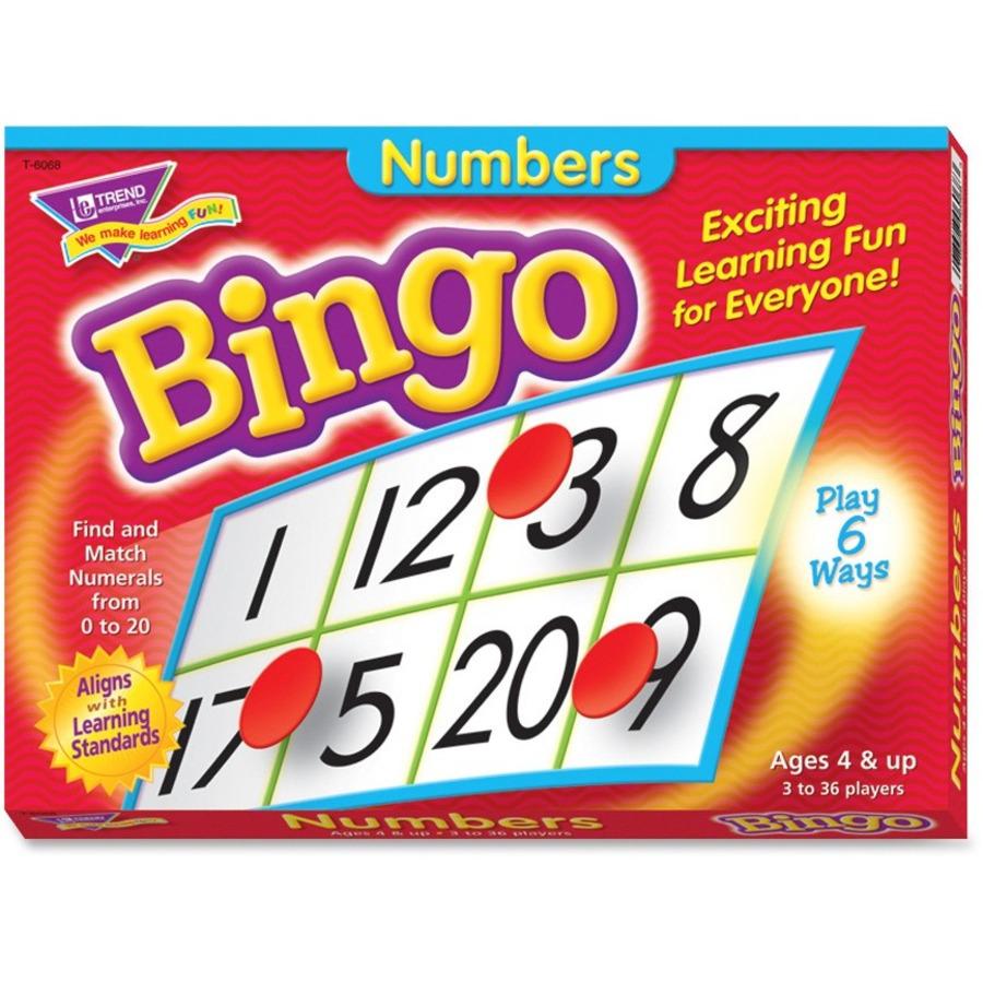 Trend Numbers Bingo Learning Game - Theme/Subject: Learning - Skill Learning: Number - 4-7 Year. Picture 1