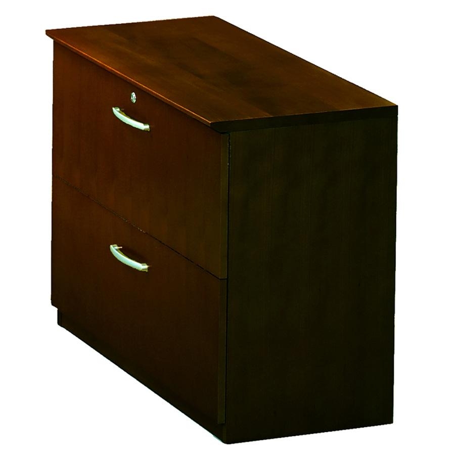 Mayline Corsica Two Drawer Lateral File 36 X 19 X 29 5 2 Beveled Edge Material Wood Finish Mahogany Walnut Veneer