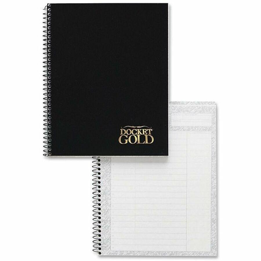 TOPS Docket Gold Wirebound Project Planner - Action - 6 3/4" x 8 1/2" Sheet Size - Wire Bound - Chipboard - White - Chipboard - Perforated, Notepad - 1 Each. Picture 1