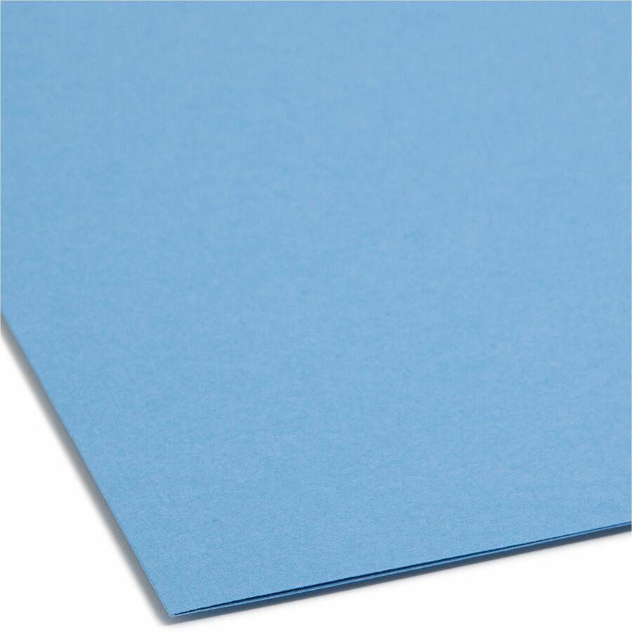 Smead Colored 1/3 Tab Cut Legal Recycled Fastener Folder - 8 1/2" x 14" - 3/4" Expansion - 2 x 2K Fastener(s) - 2" Fastener Capacity for Folder - Top Tab Location - Assorted Position Tab Position - Bl. Picture 4