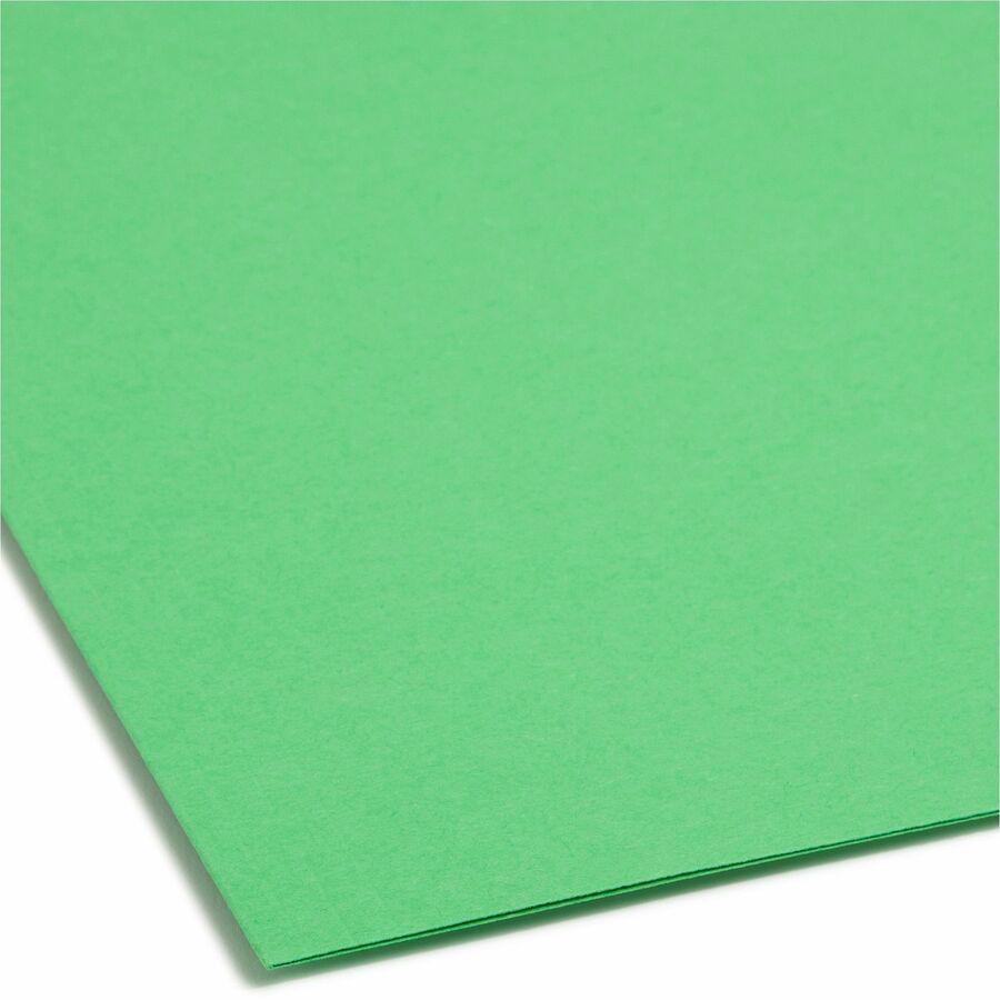 Smead Colored 1/3 Tab Cut Legal Recycled Fastener Folder - 8 1/2" x 14" - 3/4" Expansion - 2 x 2K Fastener(s) - 2" Fastener Capacity for Folder - Top Tab Location - Assorted Position Tab Position - Gr. Picture 4