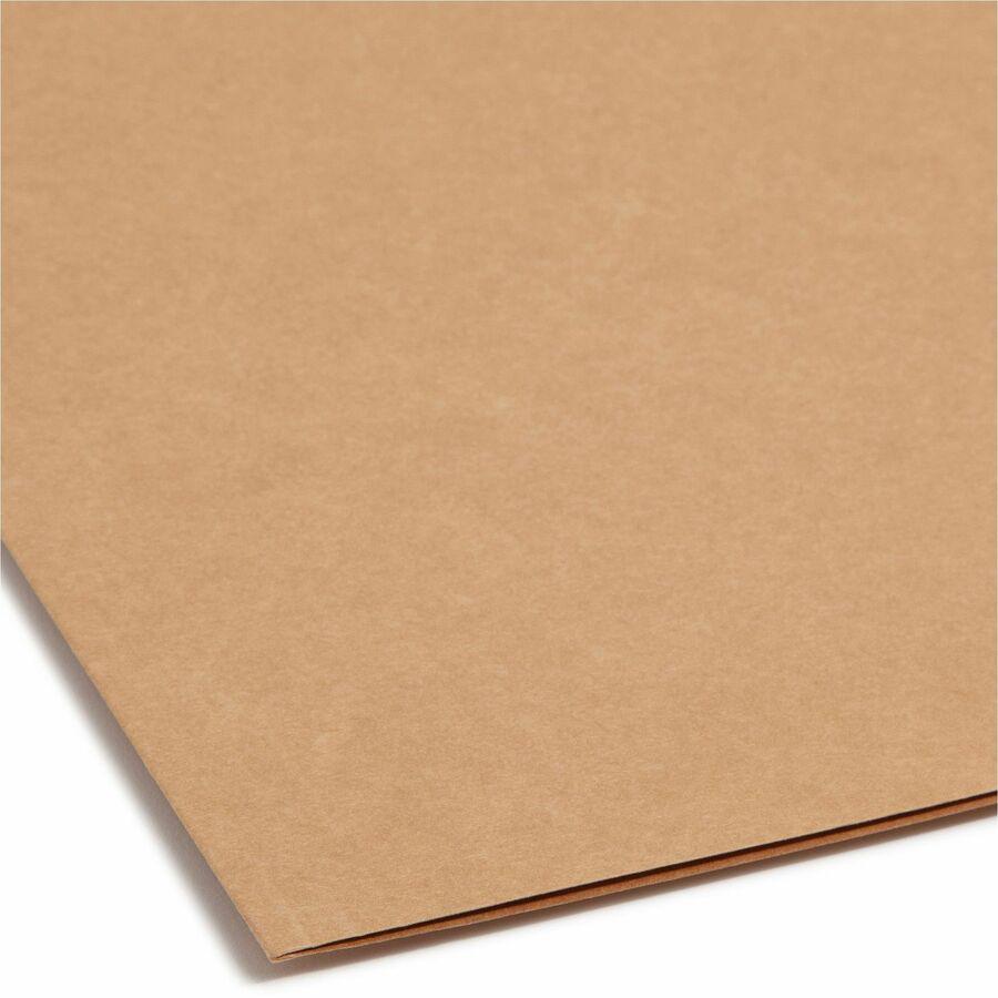 Smead 1/3 Tab Cut Legal Recycled Fastener Folder - 8 1/2" x 14" - 3/4" Expansion - 1 x 2K Fastener(s) - 2" Fastener Capacity for Folder - Top Tab Location - Assorted Position Tab Position - Kraft - Kr. Picture 4
