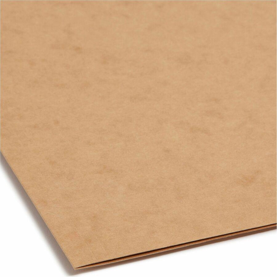 Smead 2/5 Tab Cut Legal Recycled Fastener Folder - 8 1/2" x 14" - 3/4" Expansion - 2 x 2K Fastener(s) - 2" Fastener Capacity for Folder - Top Tab Location - Right Tab Position - Kraft - Kraft - 10% Re. Picture 4