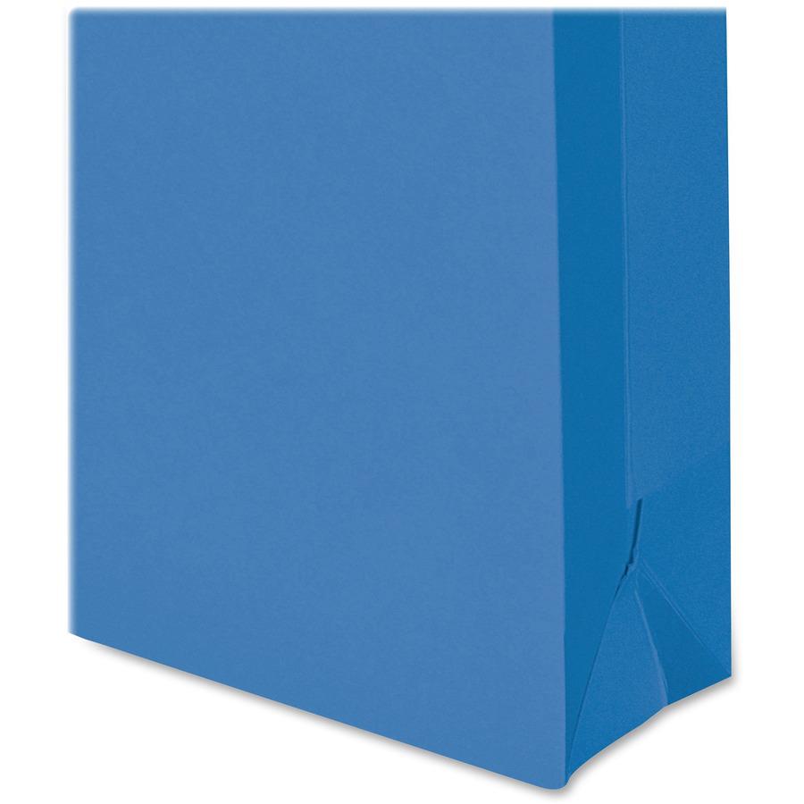 Smead Colored Straight Tab Cut Letter Recycled File Jacket - 8 1/2" x 11" - 2" Expansion - Blue - 10% Recycled - 50 / Box. Picture 4