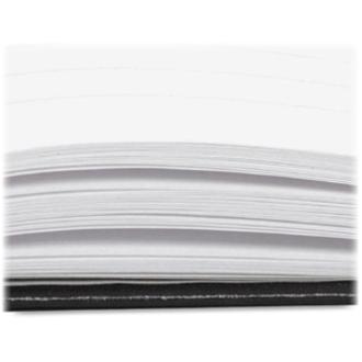 Black n' Red Casebound Ruled Notebooks - A5 - 96 Sheets - Sewn - 24 lb Basis Weight - A5 - 5 5/8" x 8 1/4" - White Paper - Red Binding - Black Cover - Ribbon Marker, Hard Cover - 1 Each. Picture 4