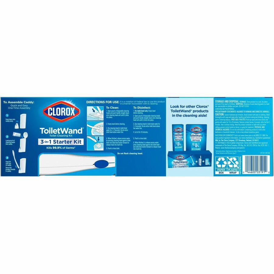 Clorox ToiletWand Disposable Toilet Cleaning System - 1 Kit (Includes: ToiletWand, Storage Caddy, 6 Disinfecting ToiletWand Refill Heads). Picture 4