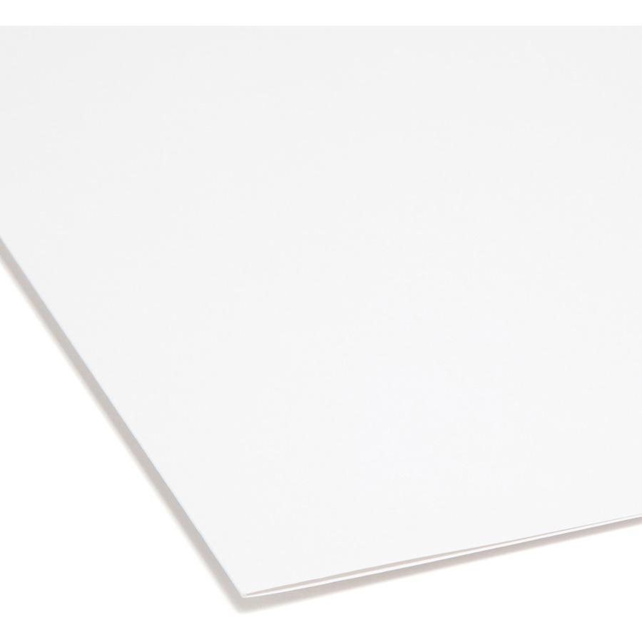Smead Colored 1/3 Tab Cut Letter Recycled Top Tab File Folder - 8 1/2" x 11" - Top Tab Location - Assorted Position Tab Position - White - 10% Recycled - 100 / Box. Picture 4