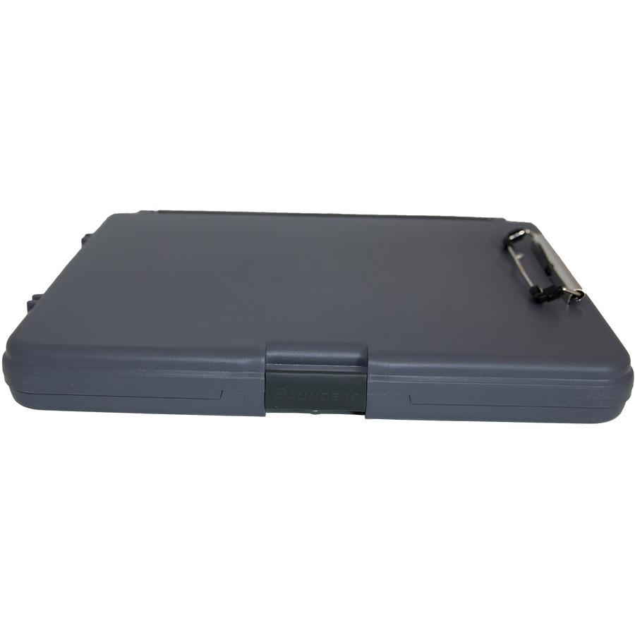 Saunders Workmate Storage Clipboard - 0.50" Clip Capacity - Low-profile - Polypropylene - Gray, Charcoal - 1 Each. Picture 5