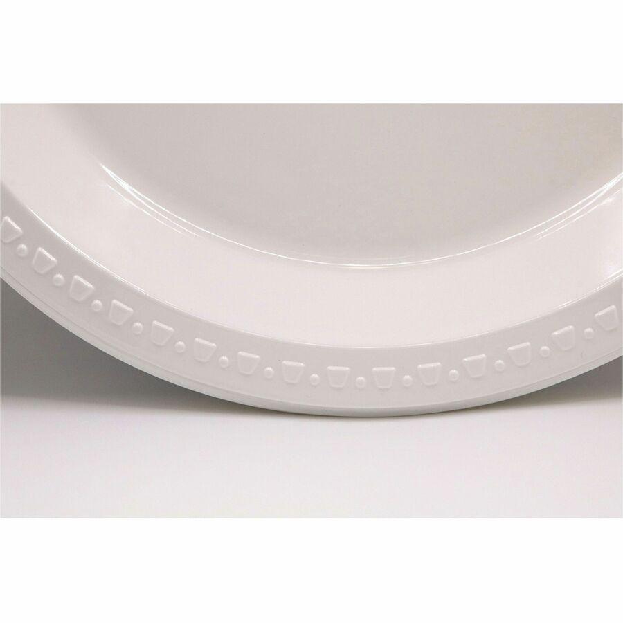 Tablemate Dinnerware Plate - 10.3" Diameter - Plastic Body - 125 / Pack. Picture 3