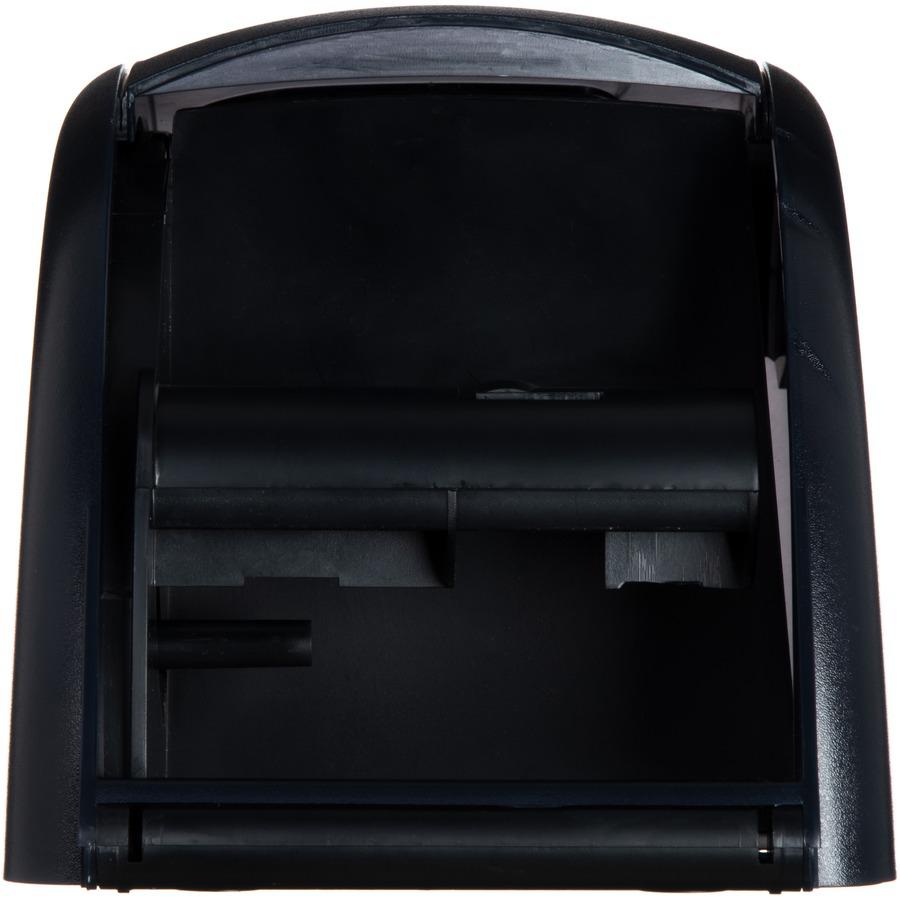 San Jamar Duett Standard Bath Tissue Dispenser - Roll Dispenser - 2 x Roll - 12.8" Height x 7.5" Width x 7" Depth - Plastic - Black Pearl - Compact, Impact Resistant, Lockable, Wall Mountable, Break R. Picture 3