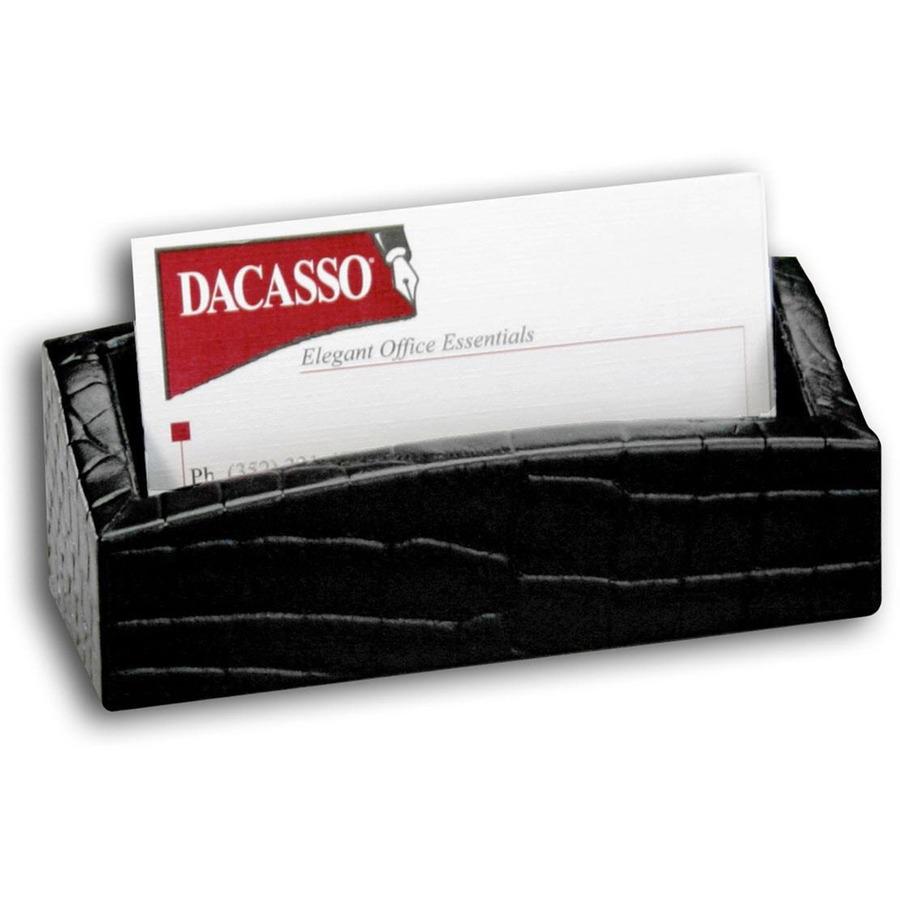 Dacasso Avellino Crocodile 9-Piece Desk Set - Leather - 1 Each. Picture 7
