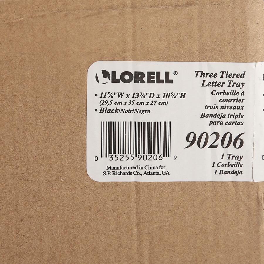 Lorell Steel Mesh 3-Tier Mesh Desk Tray - 11" Height x 10.8" Width x 14.3" Depth - Steel - 1 Each. Picture 4
