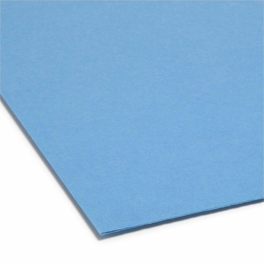 Smead SuperTab 1/3 Tab Cut Letter Recycled Top Tab File Folder - 8 1/2" x 11" - 3/4" Expansion - Top Tab Location - Assorted Position Tab Position - Blue, Red, Green, Yellow - 10% Recycled - 50 / Box. Picture 4