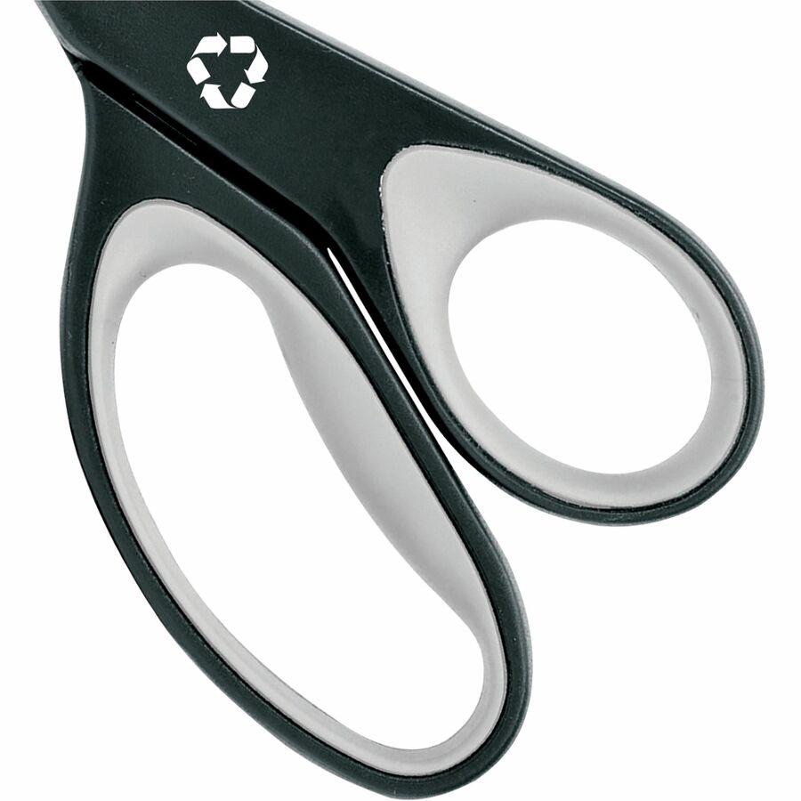 Westcott 8" KleenEarth Soft Handle Scissors - 8" Overall Length - Straight-left/right - Stainless Steel - Black - 1 Each. Picture 4