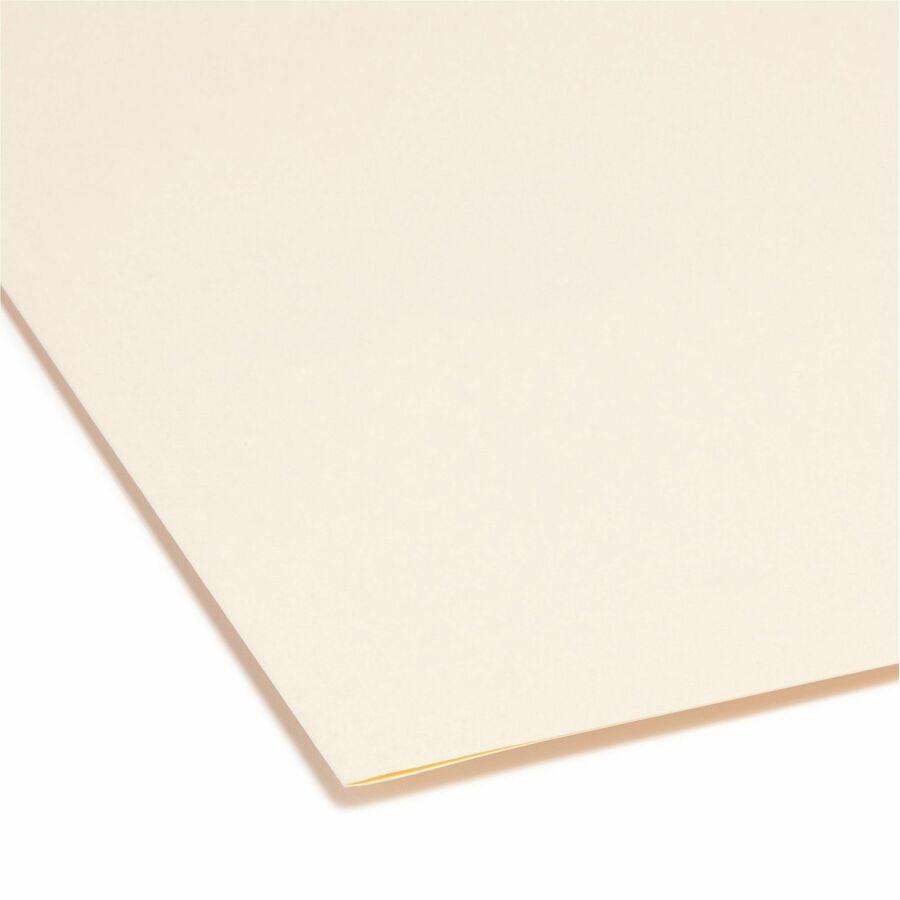 Smead 1/3 Tab Cut Letter Recycled Top Tab File Folder - 8 1/2" x 11" - 3/4" Expansion - Top Tab Location - Assorted Position Tab Position - Manila - 10% Recycled - 5 / Carton. Picture 4