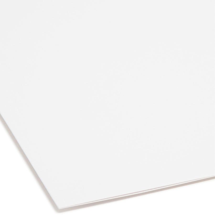 Smead 1/3 Tab Cut Letter Recycled Fastener Folder - 8 1/2" x 11" - 3/4" Expansion - 2 x Prong K Style Fastener(s) - 2" Fastener Capacity - Assorted Position Tab Position - White - 10% Recycled - 50 / . Picture 4