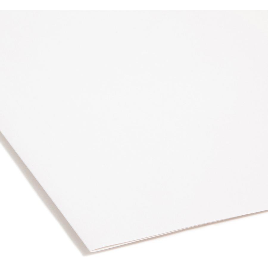 Smead FasTab Straight Tab Cut Letter Recycled Hanging Folder - 8 1/2" x 11" - Assorted Position Tab Position - White - 10% Recycled - 20 / Box. Picture 4