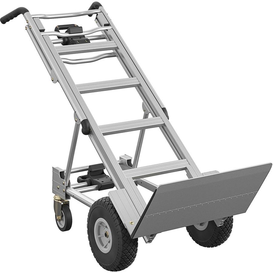 Cosco 3-in-1 Assist Series Hand Truck - 1000 lb Capacity - 4 Casters - Aluminum - x 19" Width x 21" Depth x 47.5" Height - Silver Gray - 1 Each. Picture 13