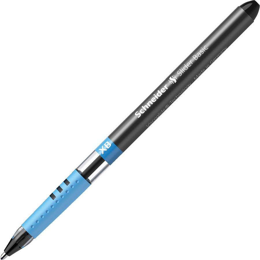 Schneider Slider Basic XB Ballpoint Pen Wallet - Extra Broad Pen Point - 1.4 mm Pen Point Size - Black, Red, Blue, Light Green, Orange, Violet, Pink, Light Blue - Transparent Rubberized, Black, Red, B. Picture 4