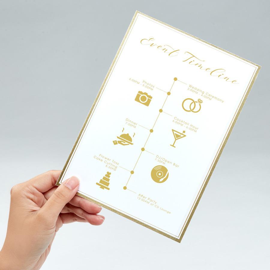 Avery&reg; Invitation Cards with Metallic Gold Borders - 1 1/2" Width x 15/16" Length - Rectangle - White - Paper - 18 / Sheet - 29 / Pack. Picture 4