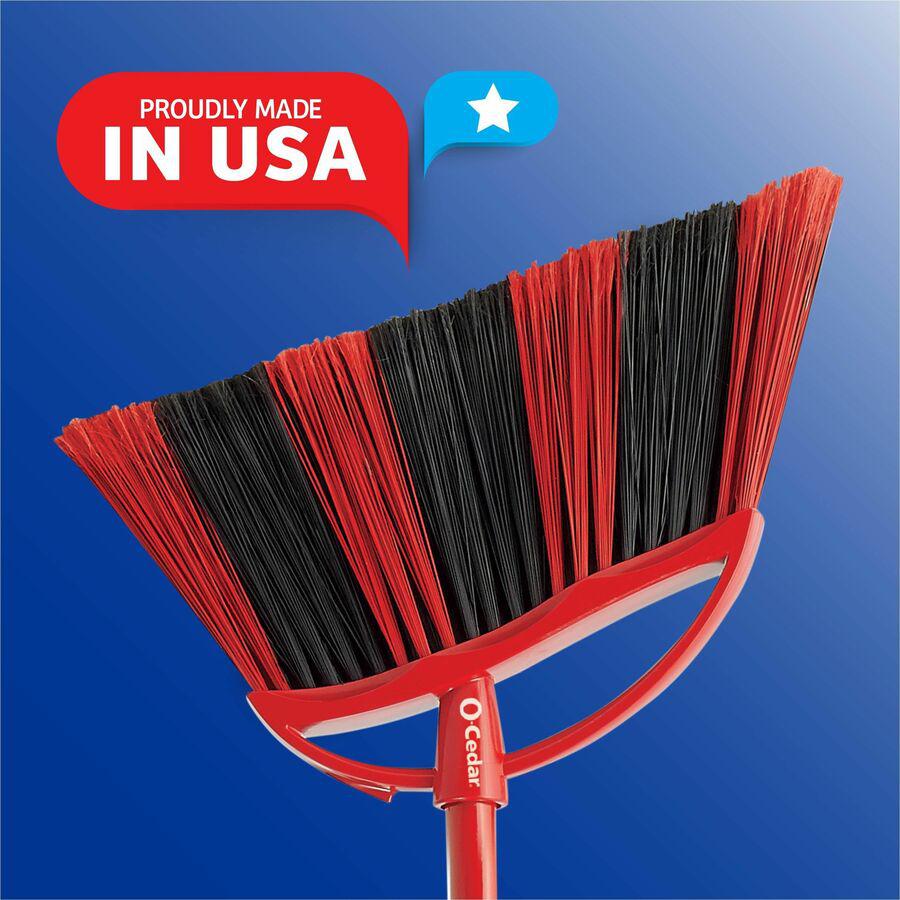 O-Cedar PowerCorner One Sweep Broom - 1 Each - Red, Black, Gray. Picture 4