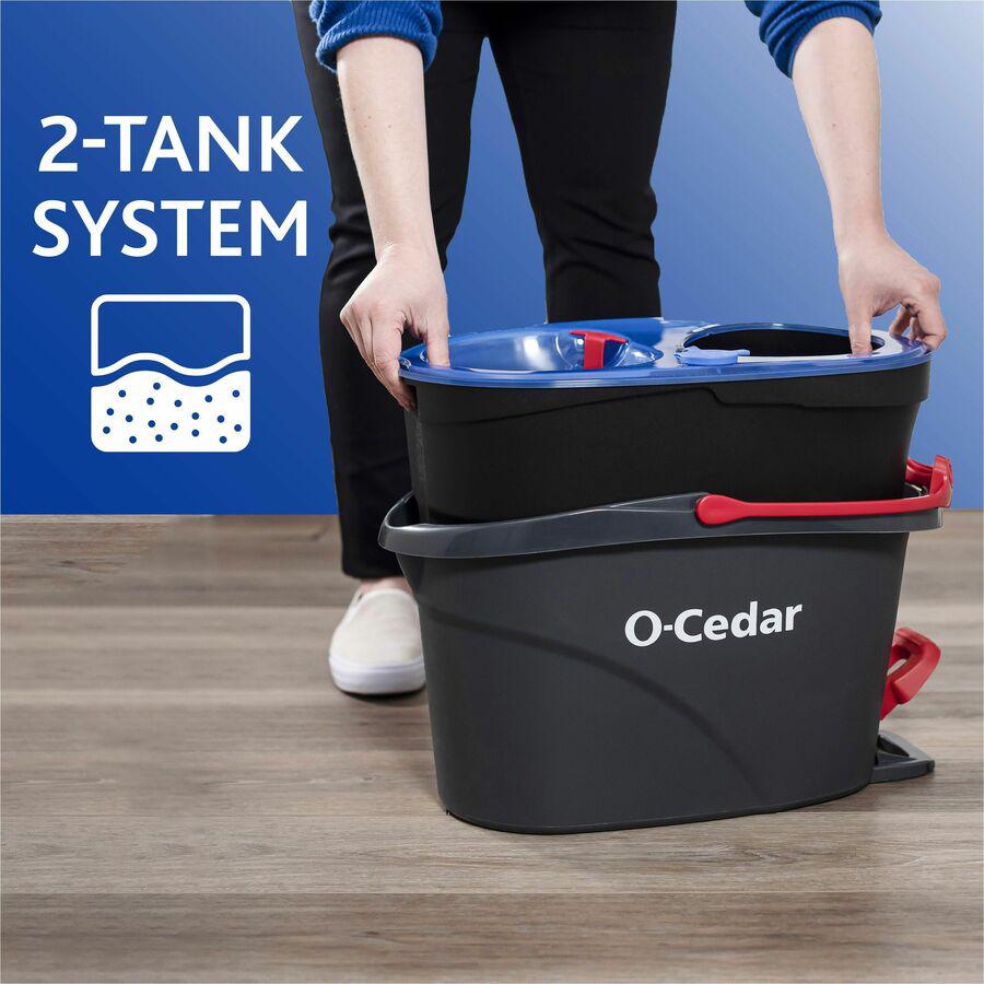 O-Cedar EasyWring RinseClean Spin Mop - MicroFiber Head - Washable, Reusable, Machine Washable, Refillable, Telescopic Handle - 1 Each - Multi. Picture 4
