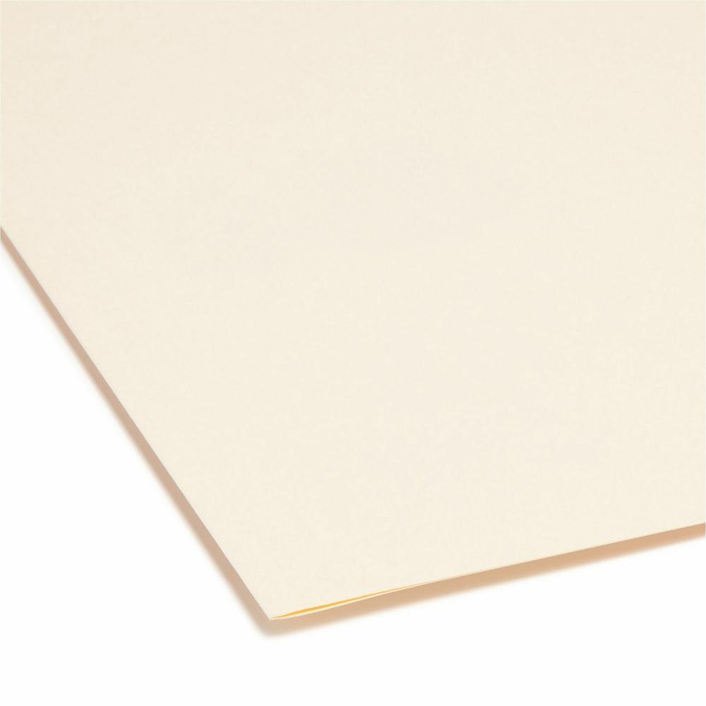 Smead 1/3 Tab Cut Letter Recycled Top Tab File Folder - 8 1/2" x 11" - 3/4" Expansion - Top Tab Location - Right Tab Position - Manila - 10% Recycled - 100 / Box. Picture 3
